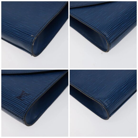 LOUIS VUITTON Epi Art Deco Clutch Bag Blue - Picture 14 of 14